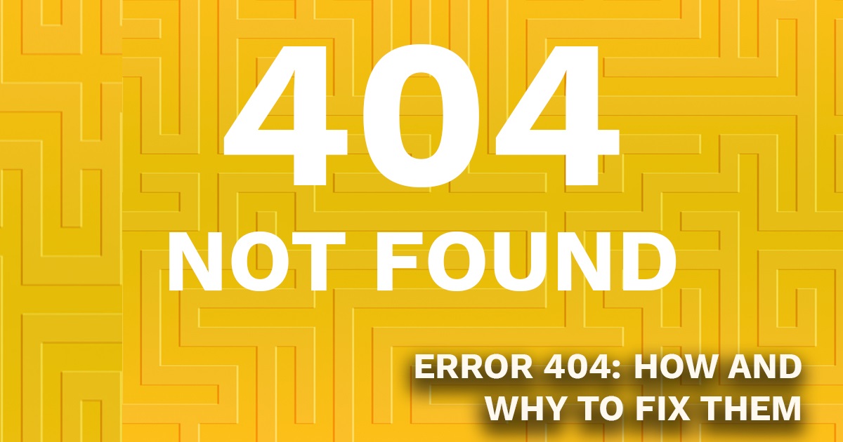 How to fix 404 error